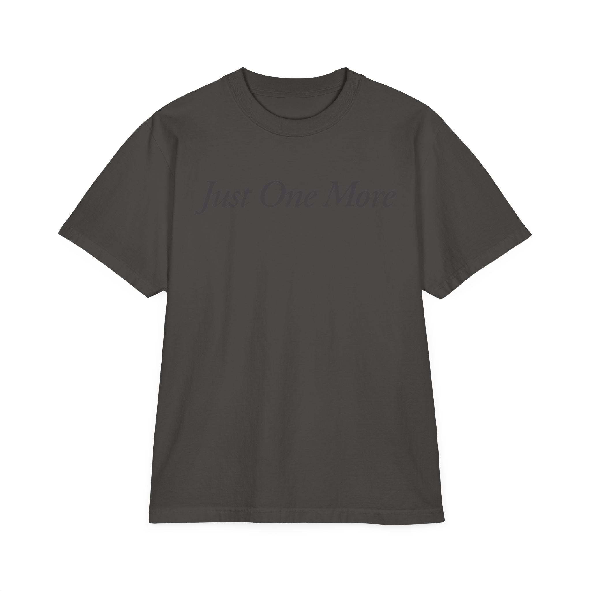 Oversized Grey "Just One More" T-Shirt
