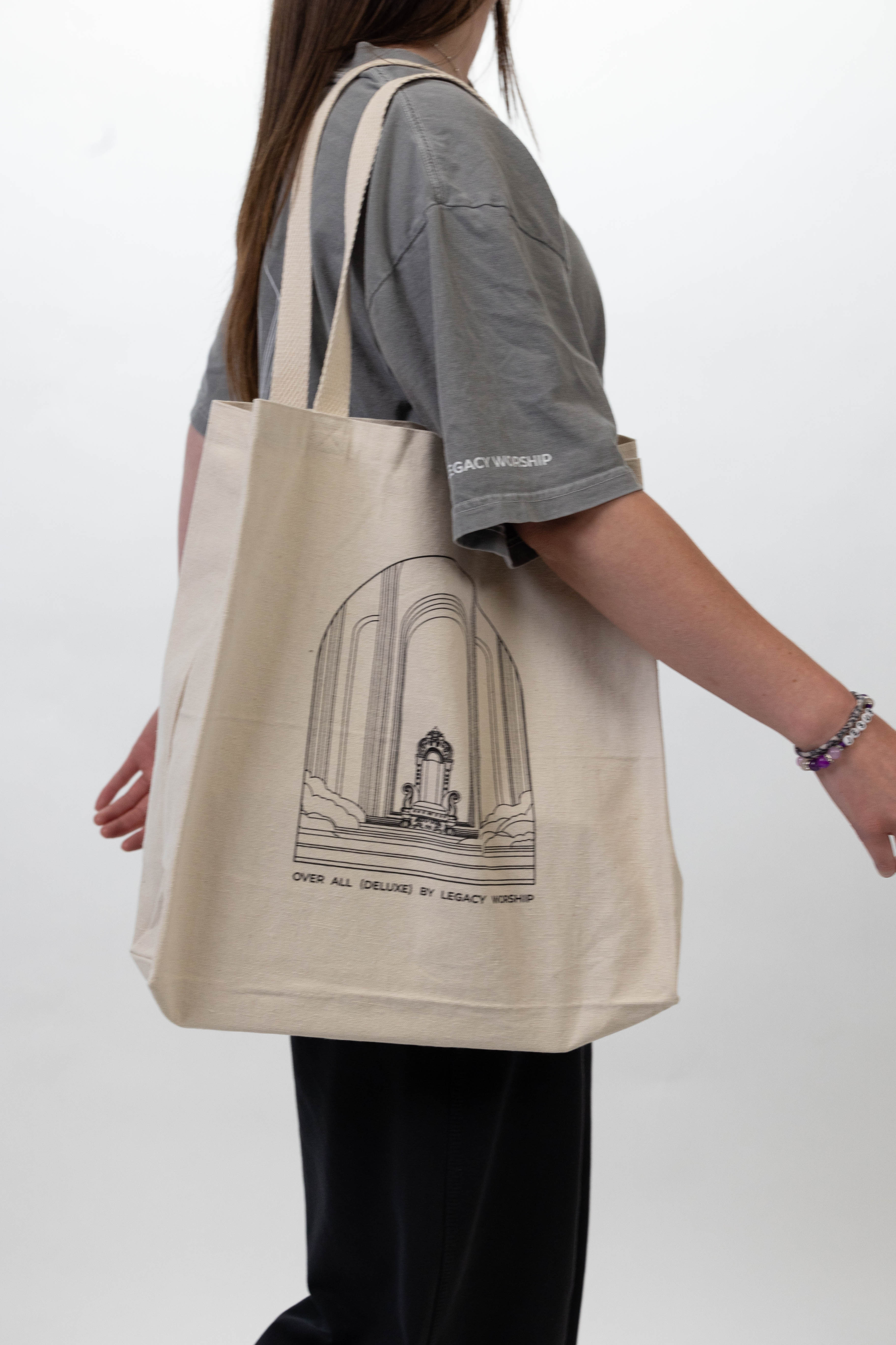Legacy Worship OVER ALL (Deluxe) Tote Bag - Canvas