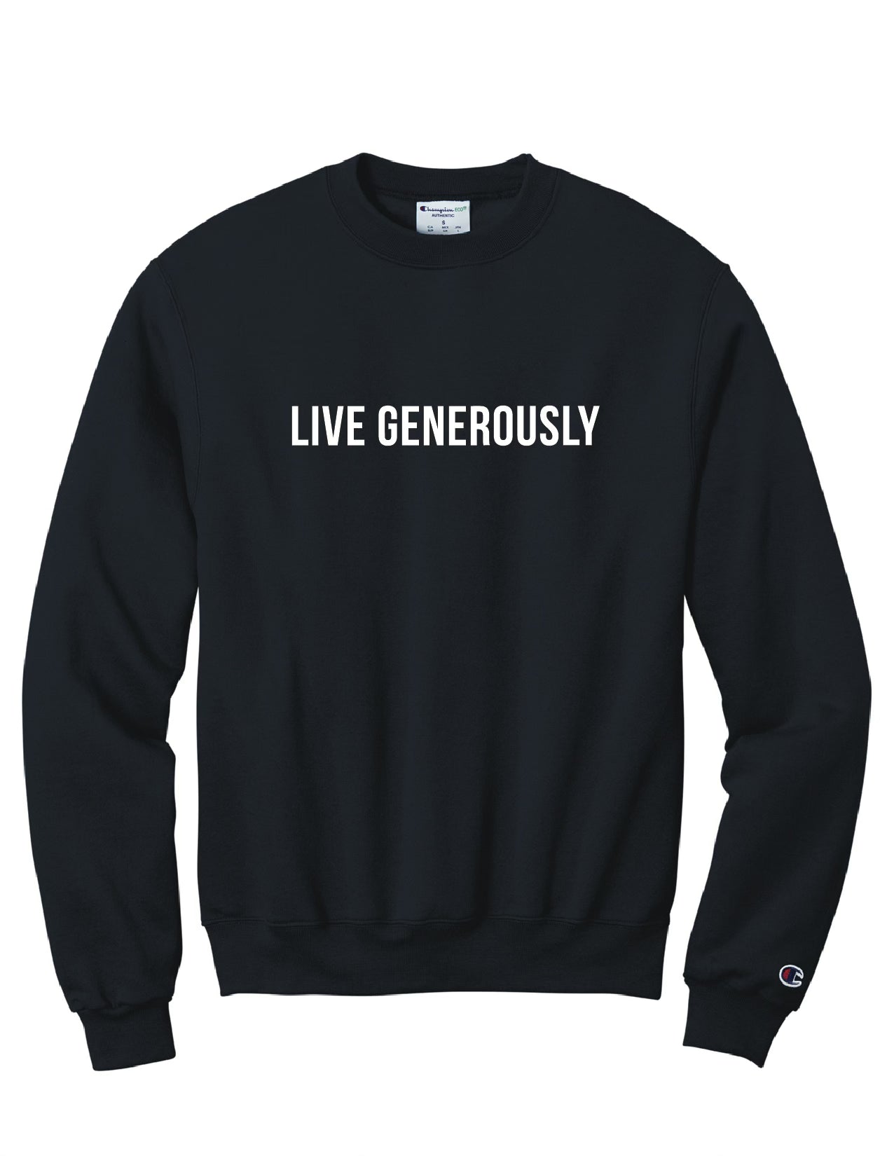 Live Generously Crew Sweater (Navy)