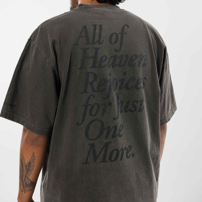 Oversized Grey "Just One More" T-Shirt