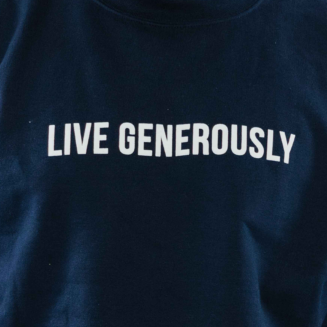 Live Generously Crew Sweater (Navy)