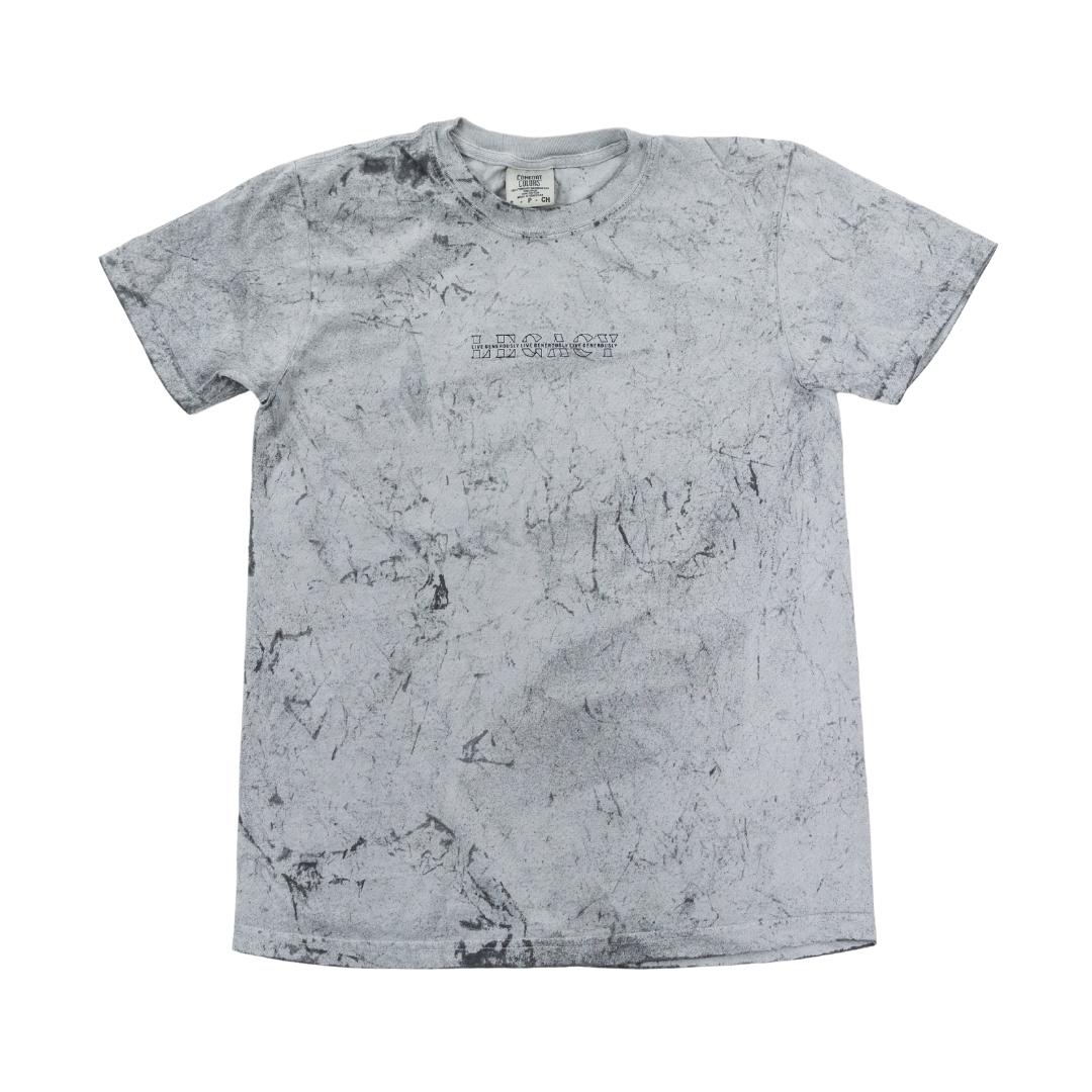 Live Generously Outline Tee (Washed Grey)